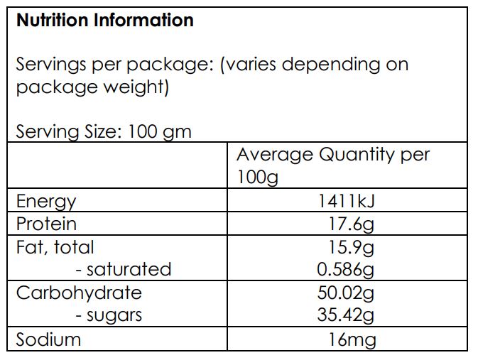 Premium whole aniseed nutritional facts label and pure ingredient panel - Superfood Warehouse